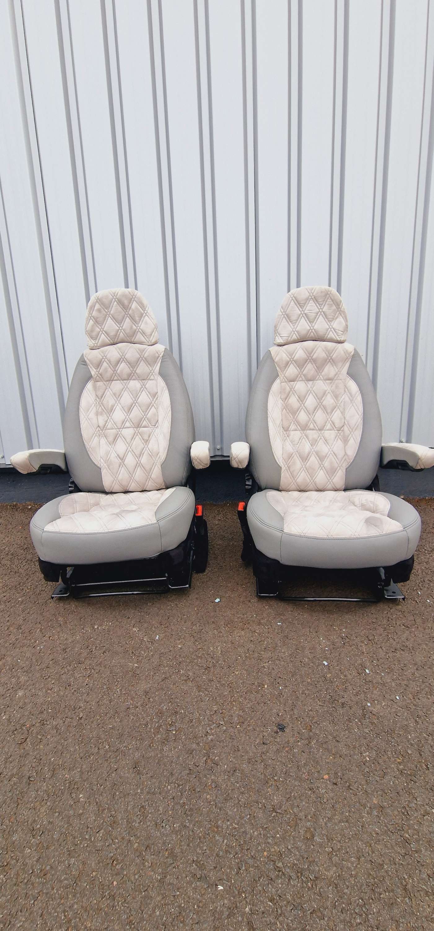 Peugeot Boxer Citroen Relay Fiat Ducato Front Seats Real Leather&Real Alcantara image 2