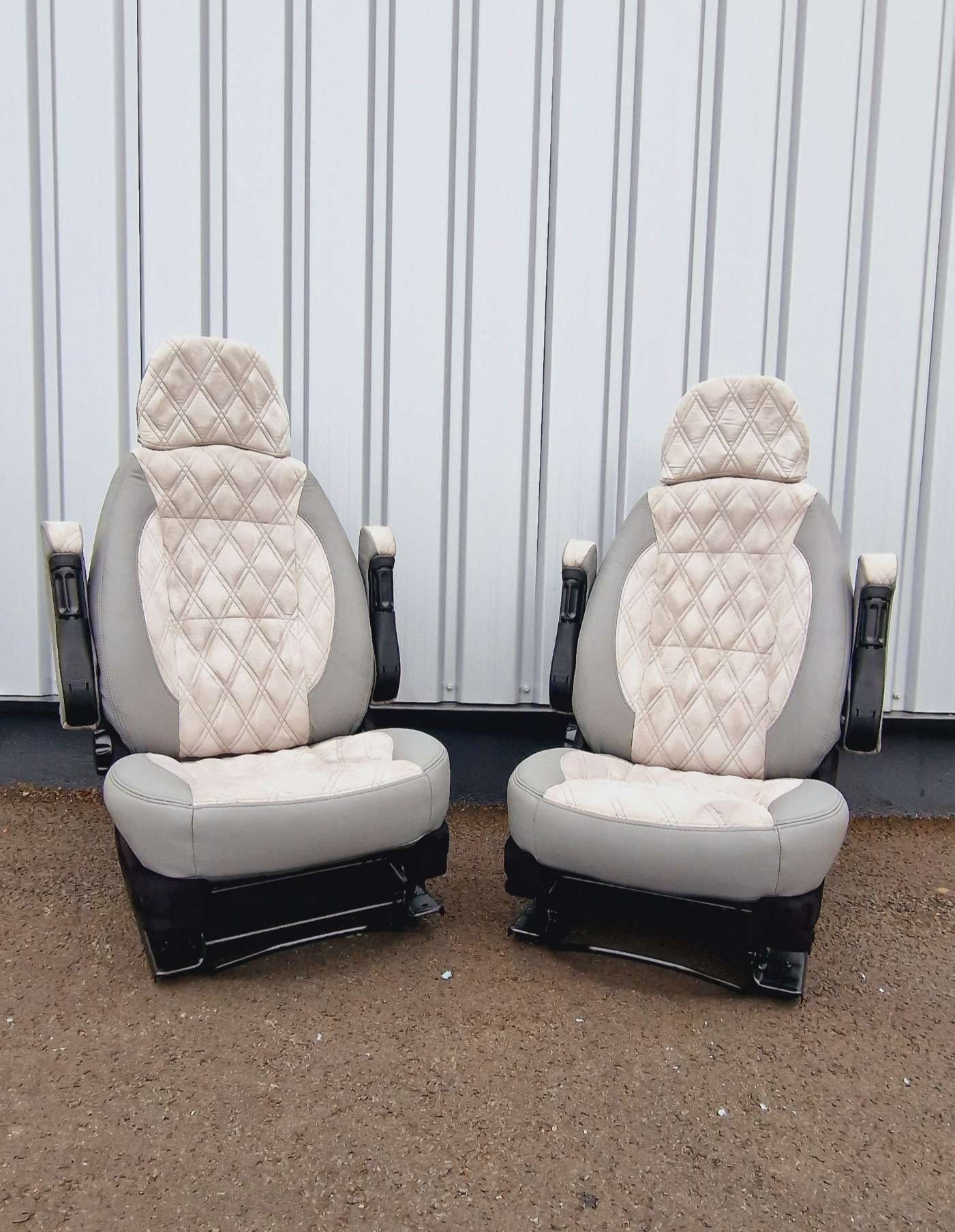 Peugeot Boxer Citroen Relay Fiat Ducato Front Seats Real Leather&Real Alcantara image 14