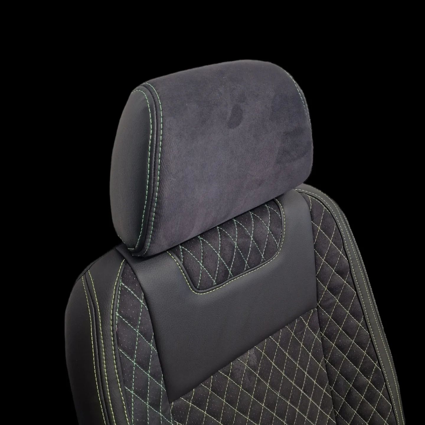 MERCEDES SPRINTER SEATS WITH SMALL GREEN STITCH image 3