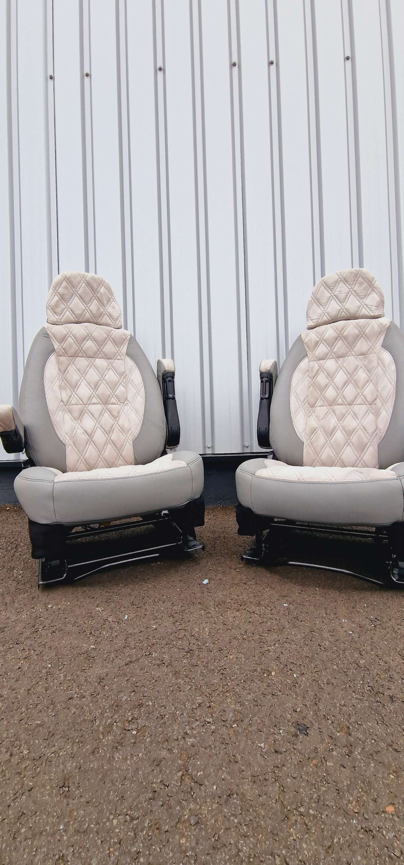 Peugeot Boxer Citroen Relay Fiat Ducato Front Seats Real Leather&Real Alcantara image 11