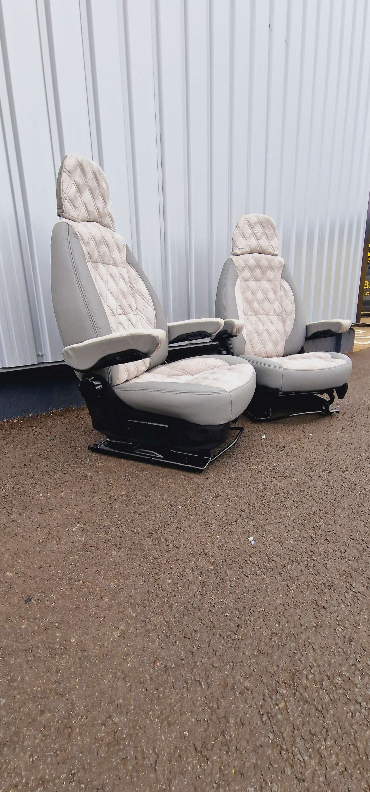 Peugeot Boxer Citroen Relay Fiat Ducato Front Seats Real Leather&Real Alcantara image 7