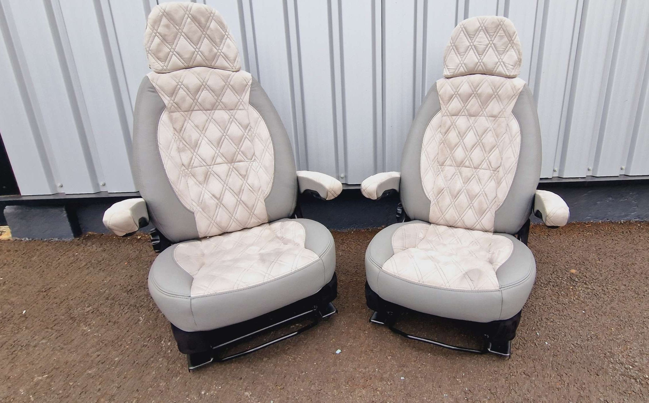 Peugeot Boxer Citroen Relay Fiat Ducato Front Seats Real Leather&Real Alcantara image 6