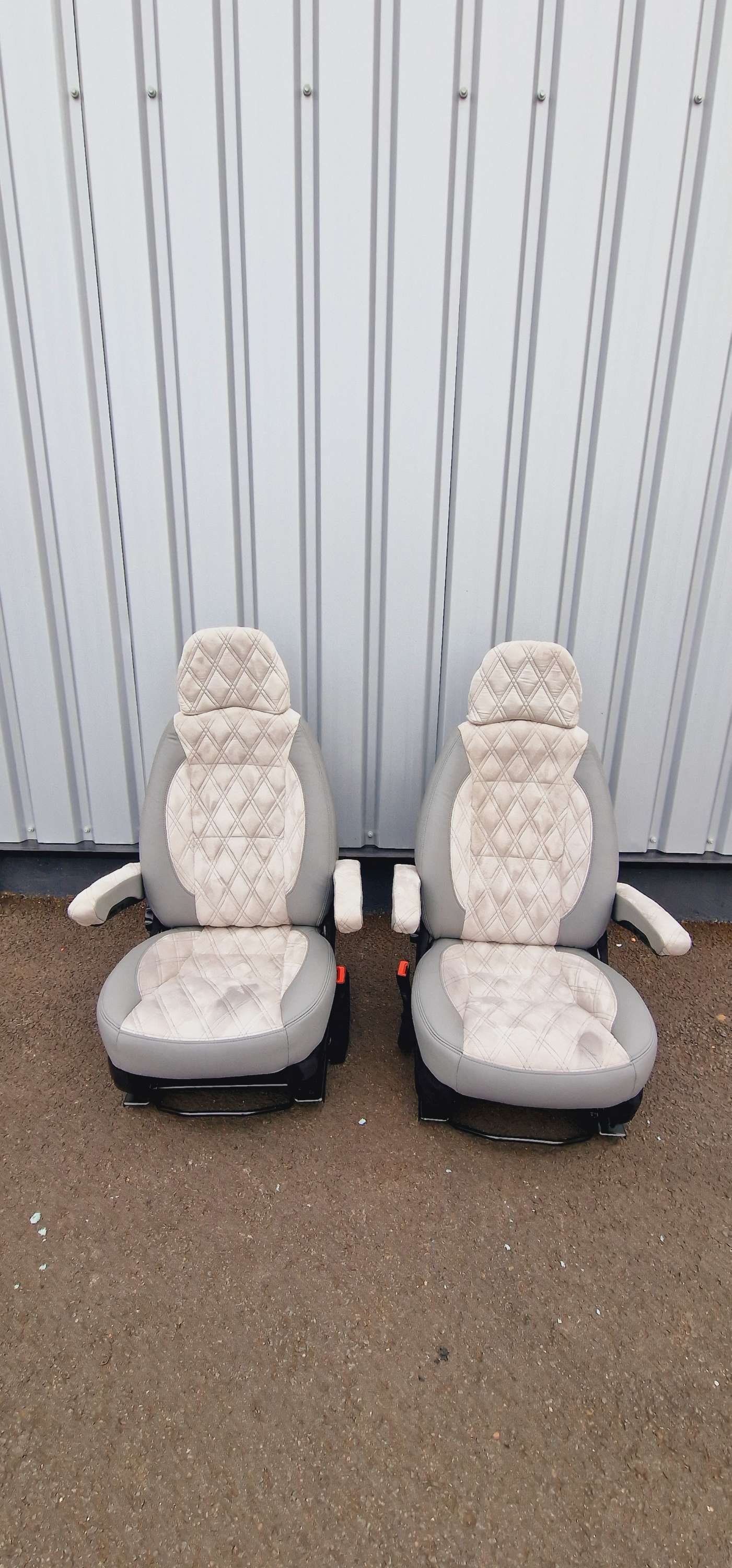 Peugeot Boxer Citroen Relay Fiat Ducato Front Seats Real Leather&Real Alcantara image 1