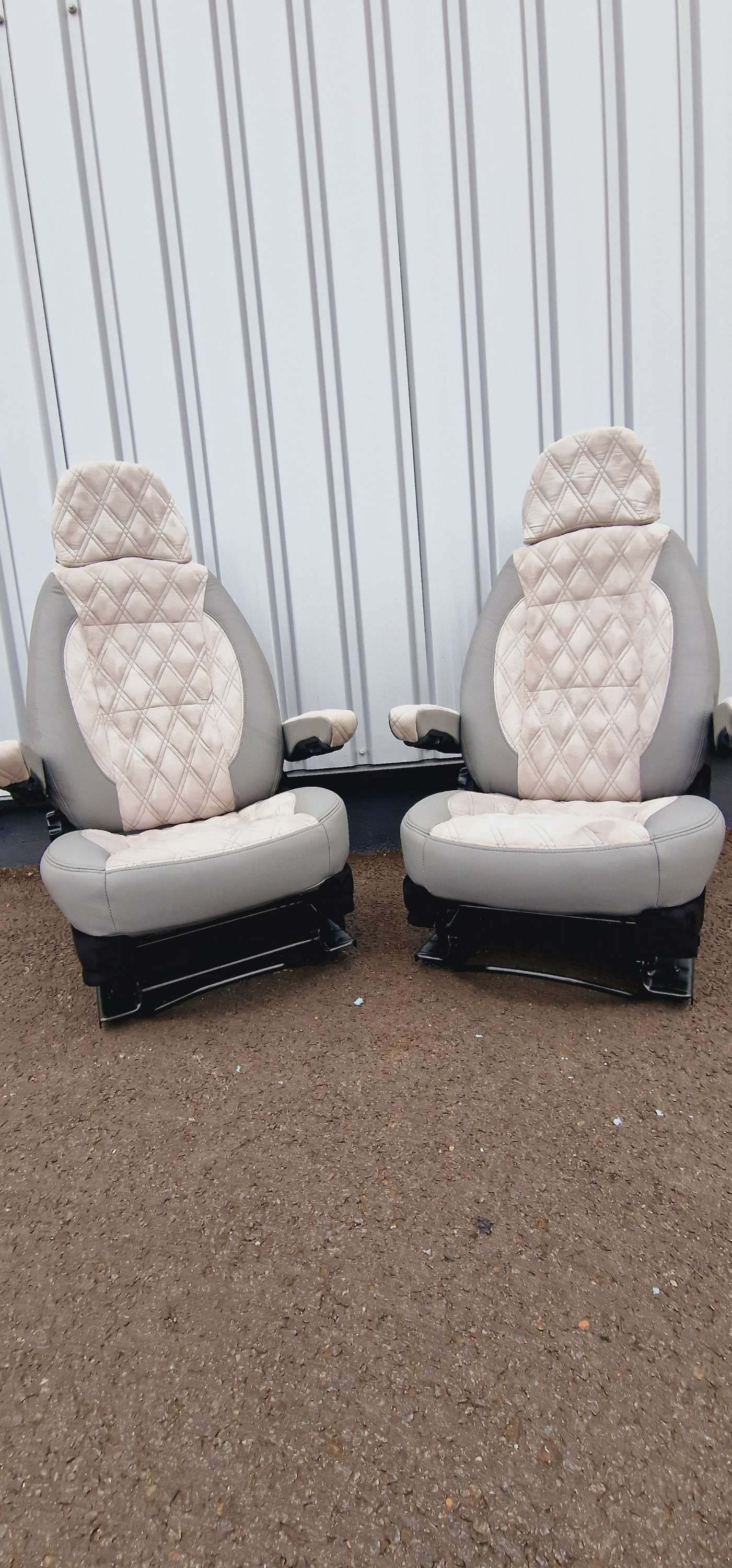 Peugeot Boxer Citroen Relay Fiat Ducato Front Seats Real Leather&Real Alcantara image 4
