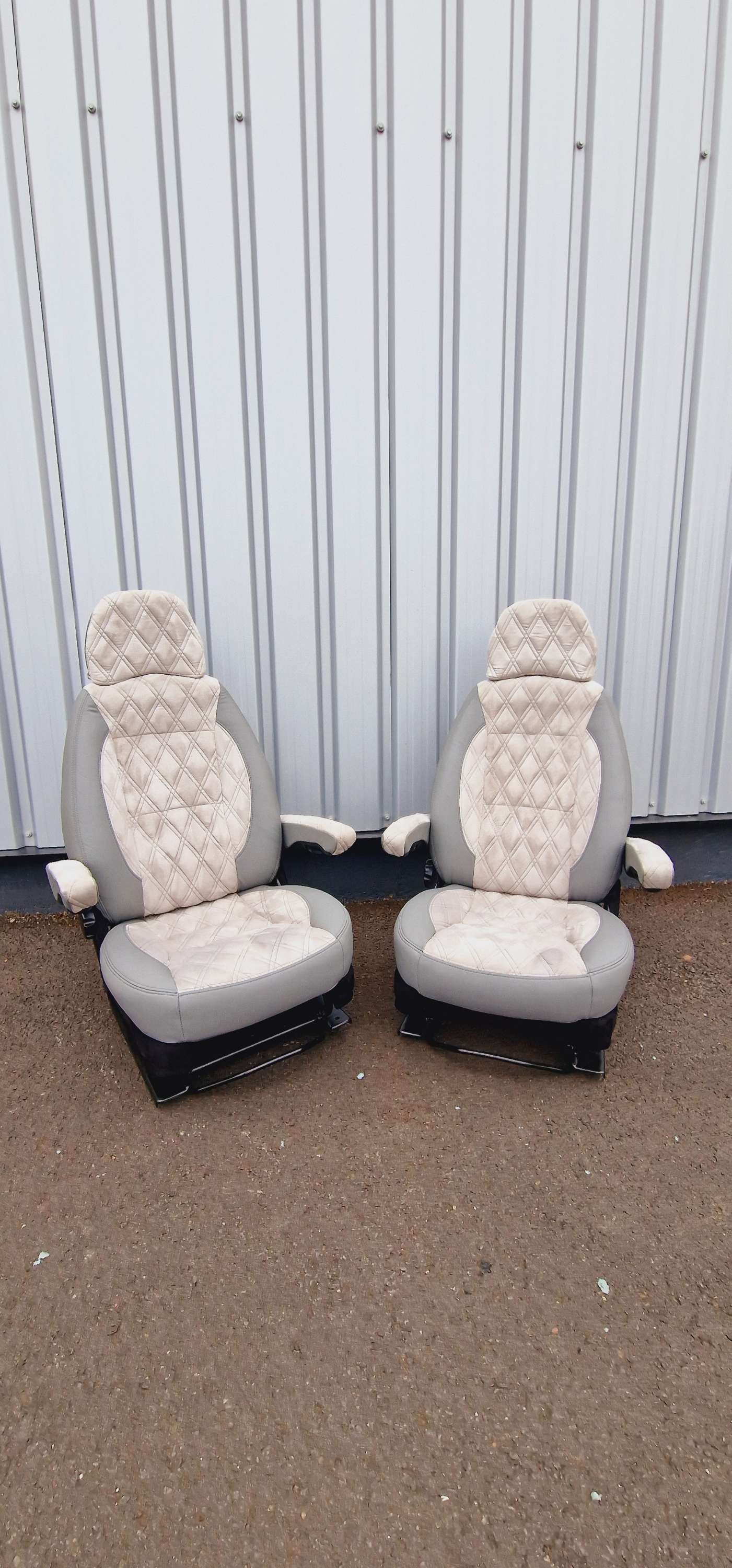 Peugeot Boxer Citroen Relay Fiat Ducato Front Seats Real Leather&Real Alcantara image 12