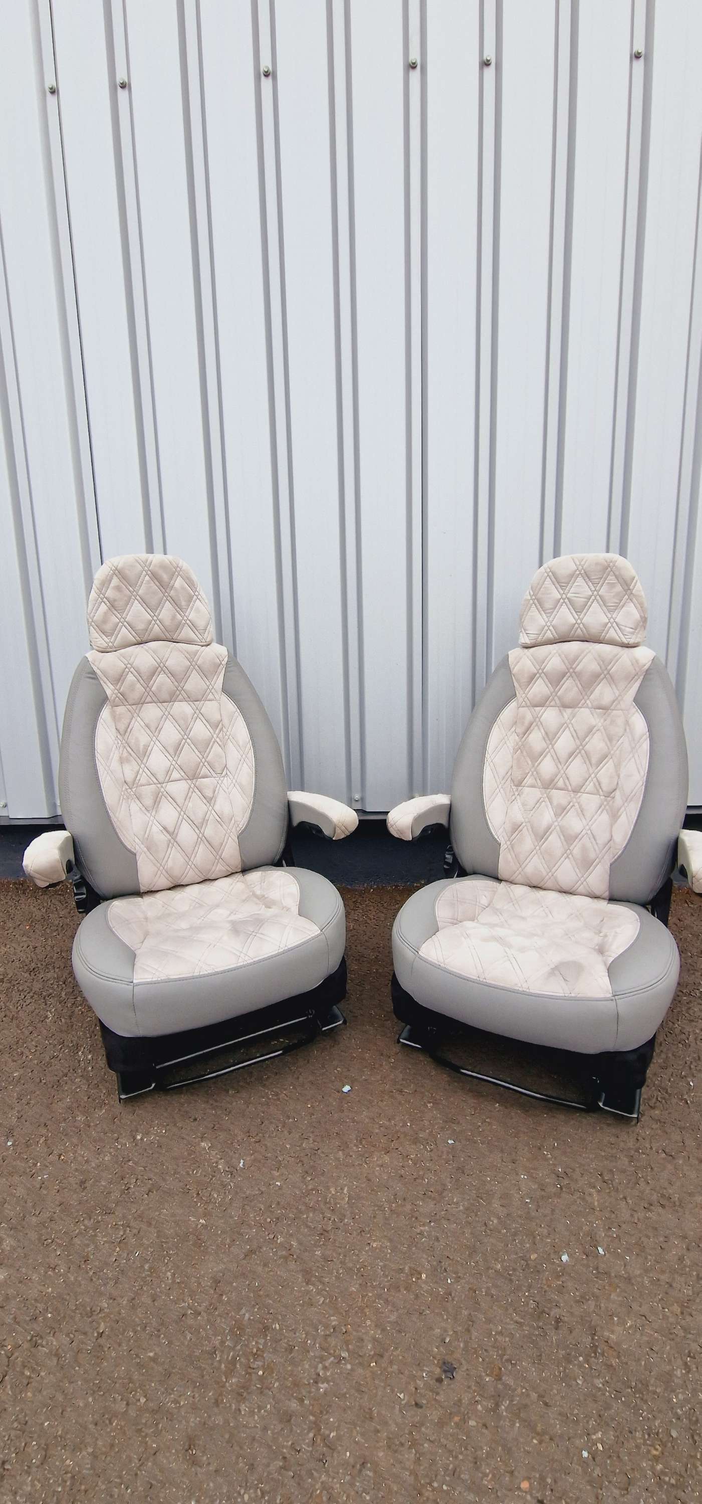 Peugeot Boxer Citroen Relay Fiat Ducato Front Seats Real Leather&Real Alcantara image 5