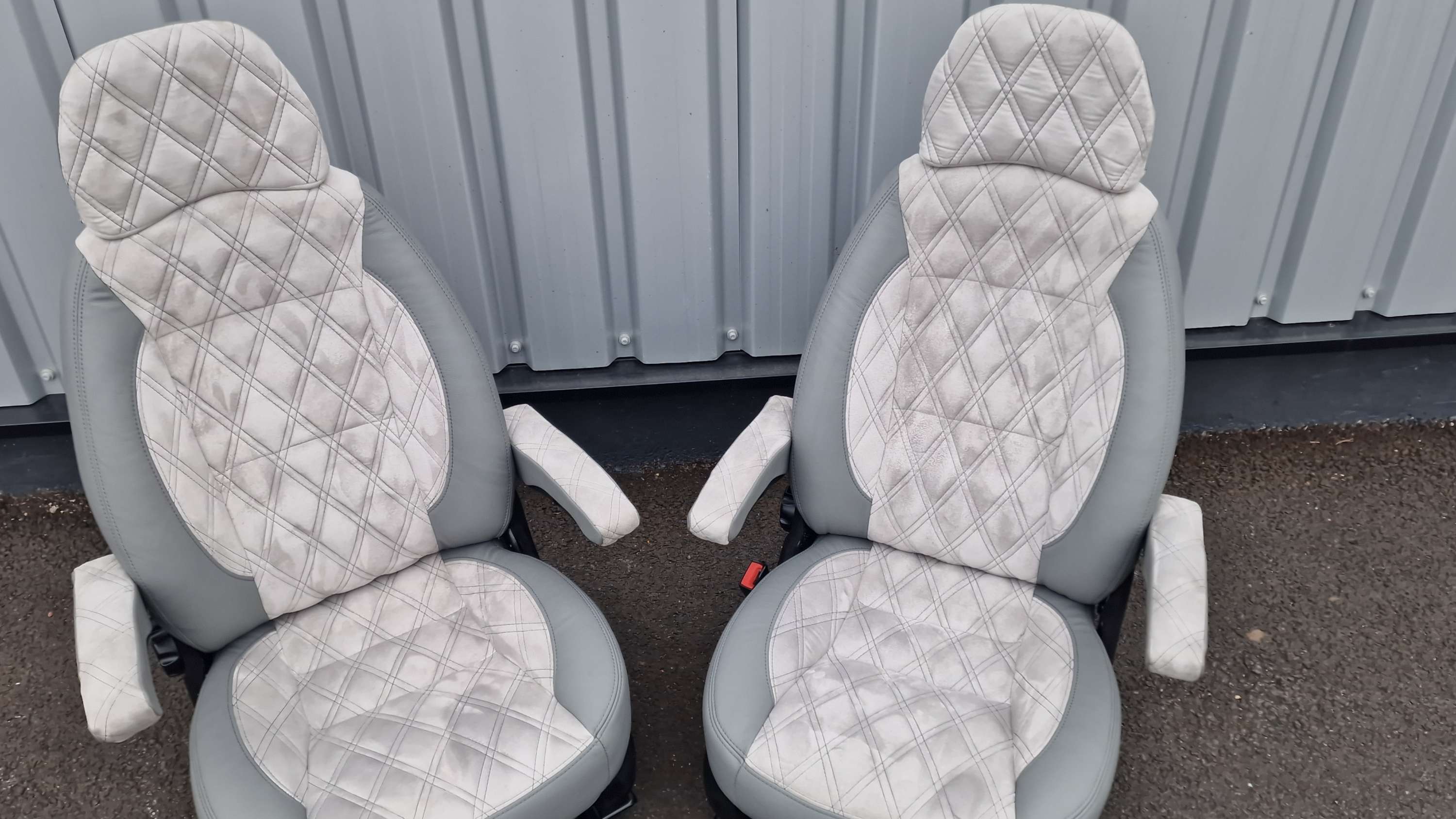 Peugeot Boxer Citroen Relay Fiat Ducato Front Seats Real Leather&Real Alcantara image 8