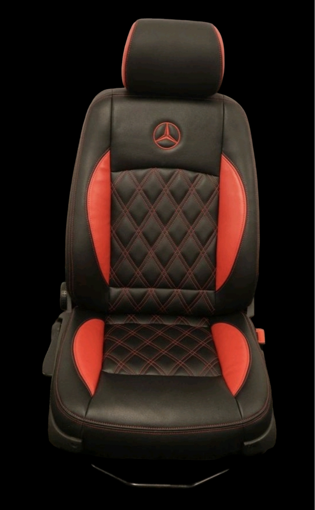 Mercedes Vito or Viano W639 Front   Singles Seats in black and red image 3