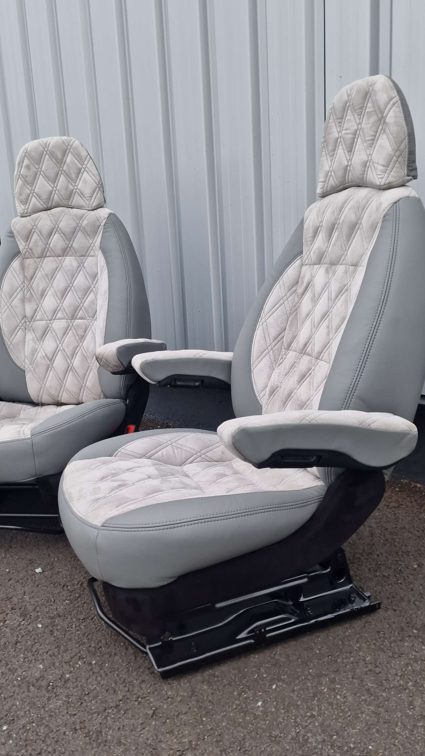 Peugeot Boxer Citroen Relay Fiat Ducato Front Seats Real Leather&Real Alcantara image 9