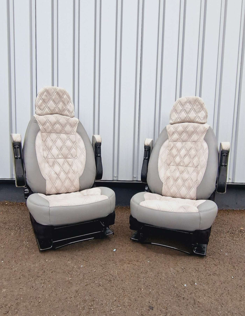 Peugeot Boxer Citroen Relay Fiat Ducato Front Seats Real Leather&Real Alcantara image 14