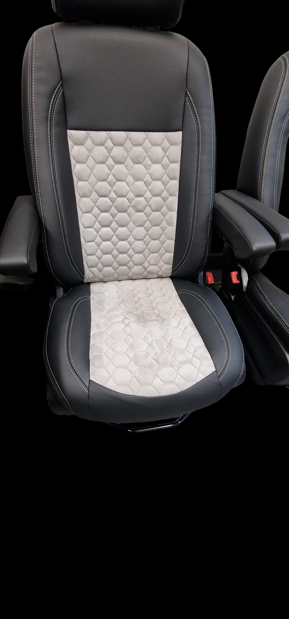 Mercedes Sprinter Captain Seats in Black and grey image 10