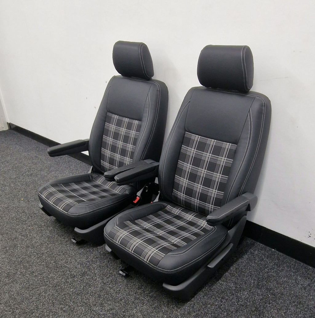 VW  Transporter T5 captain Seats  in Tartan image 6