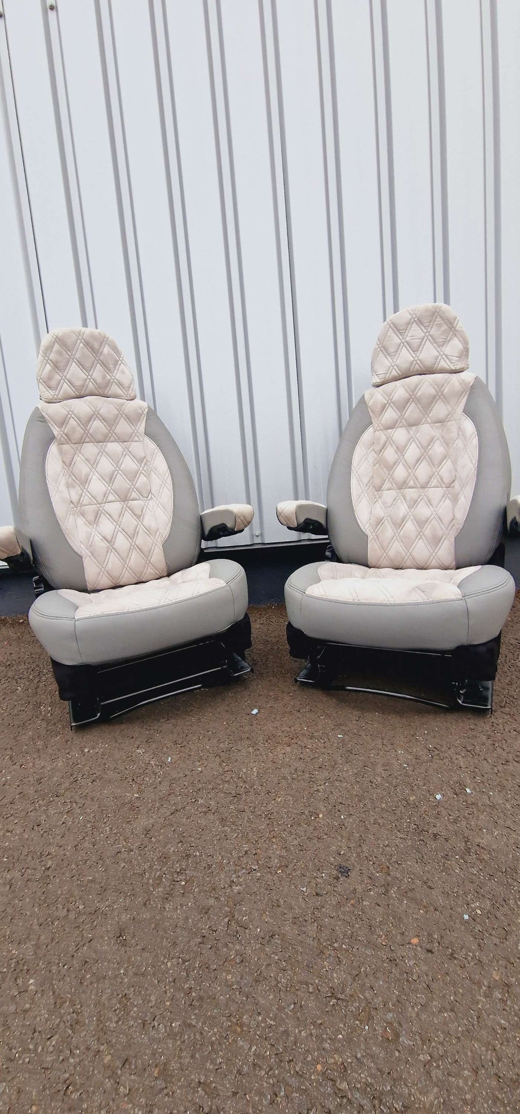 Peugeot Boxer Citroen Relay Fiat Ducato Front Seats Real Leather&Real Alcantara image 4