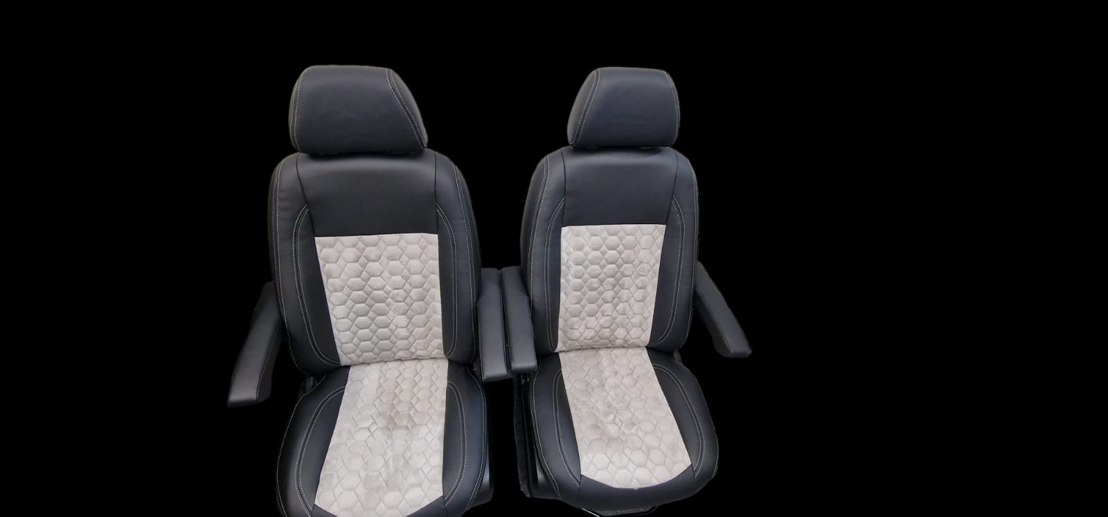 Mercedes Sprinter Captain Seats in Black and grey image 9